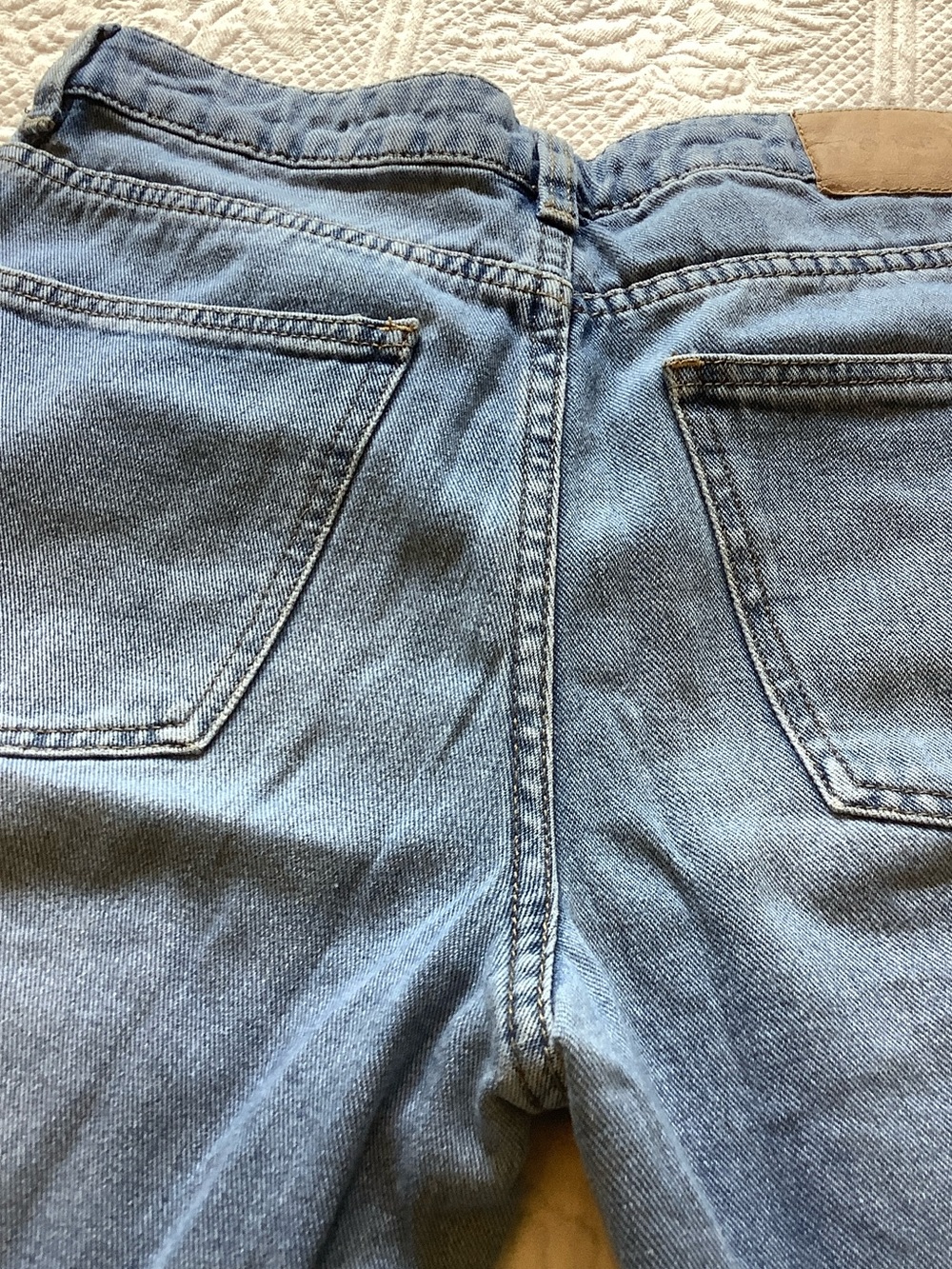 Motel Rocks Light Blue Straight Leg Jeans - Picture 11 of 13